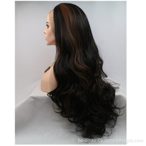 Ready to Ship Wig Vendors Synthetic Hair Curly Wig for Ladies Cheap Lace Front Wig Wholesale